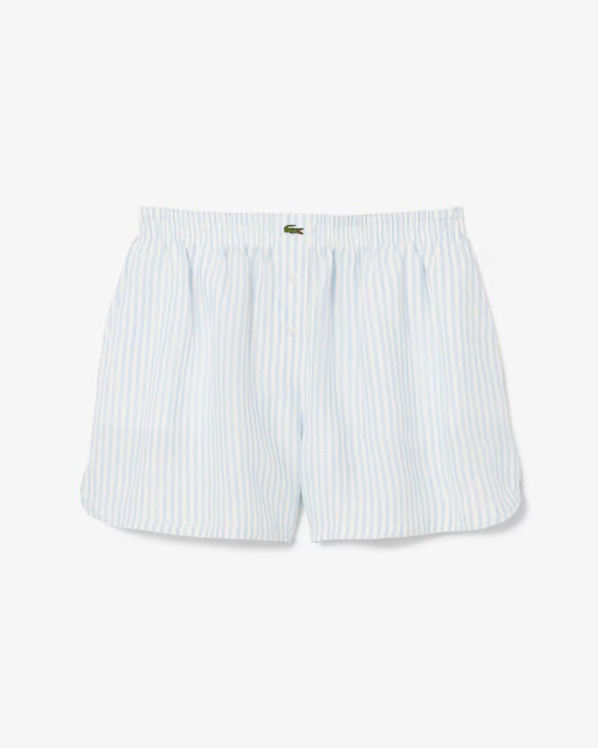 Lacoste Wide Striped Shorts - Blue/White