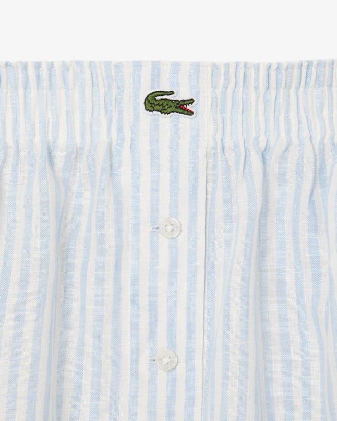 Lacoste Wide Striped Shorts - Blue/White