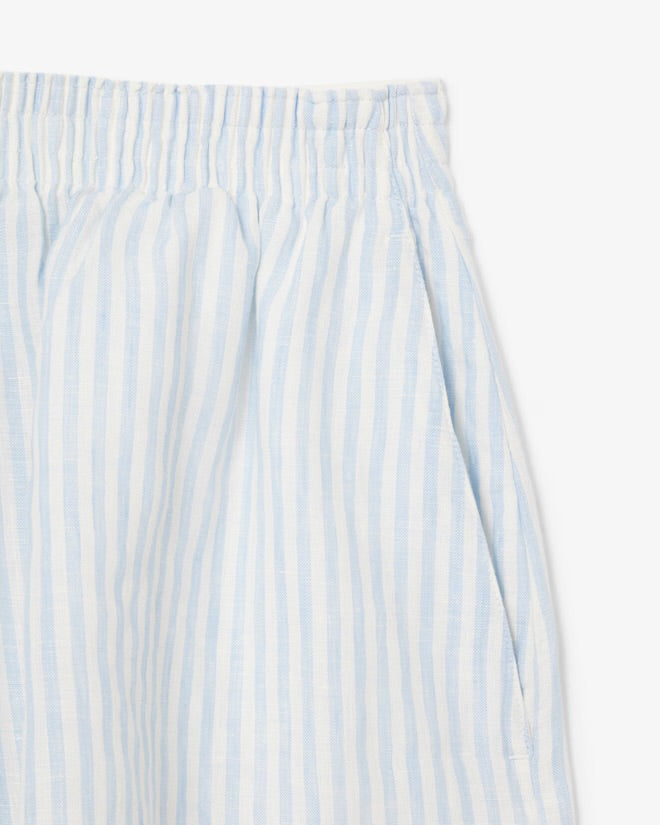Lacoste Wide Striped Shorts - Blue/White