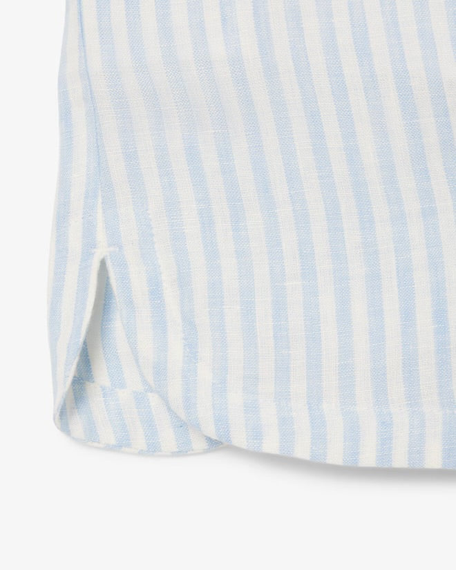 Lacoste Wide Striped Shorts - Blue/White