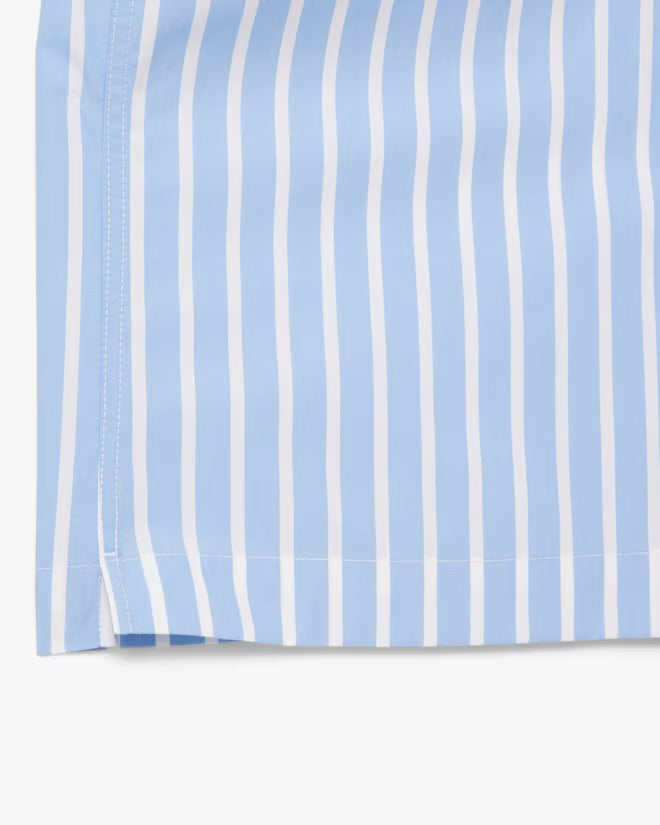 Lacoste Relaxed Fit Shirt Striped - Light Blue/White