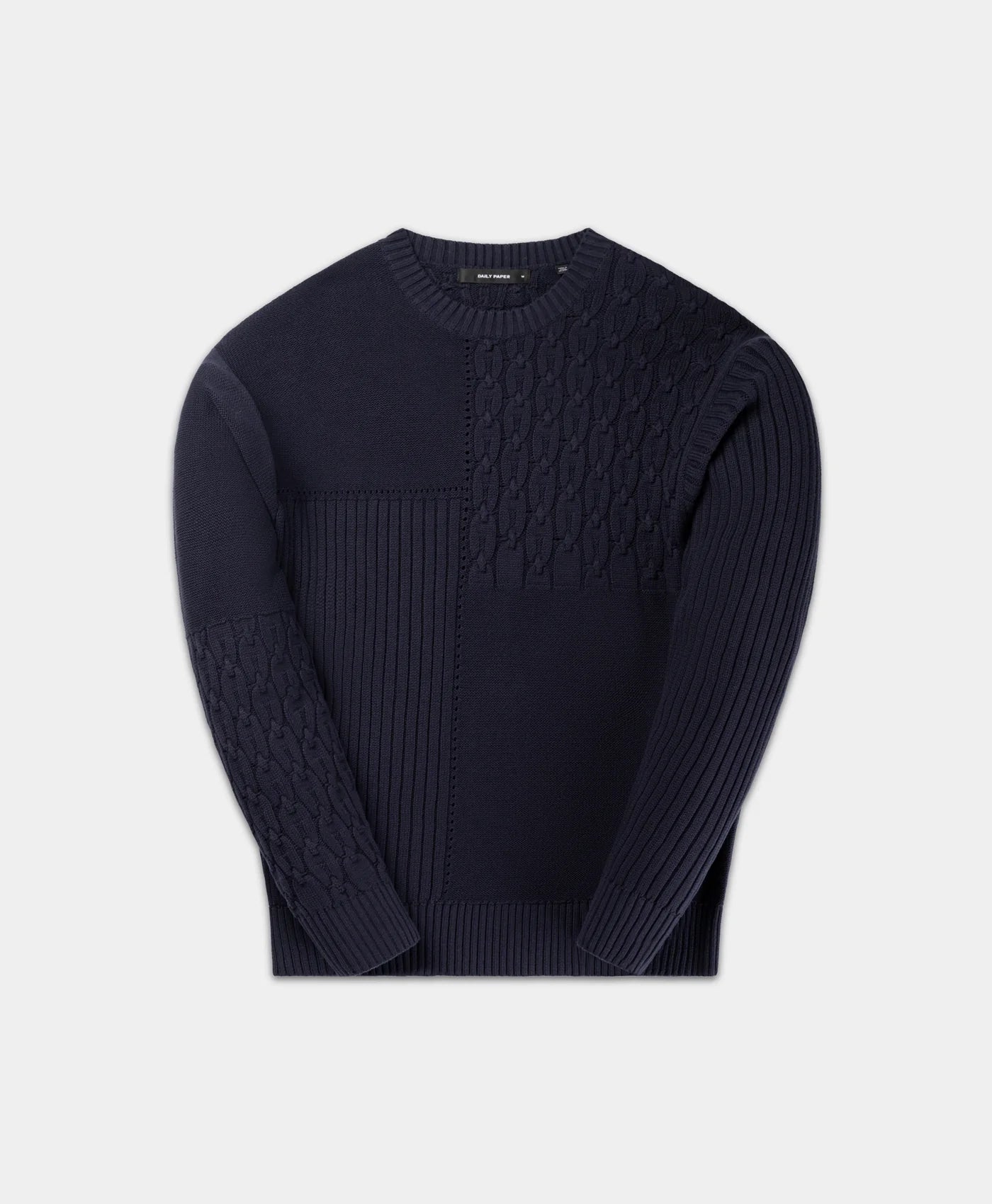 Daily Paper Patchwork Knit Sweater - Naval Academy
