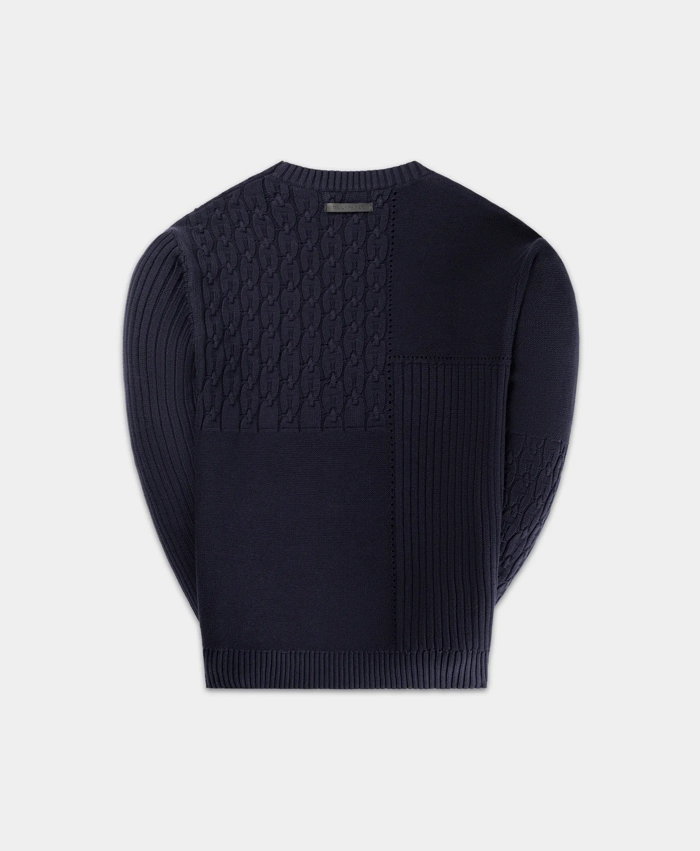 Daily Paper Patchwork Knit Sweater - Naval Academy