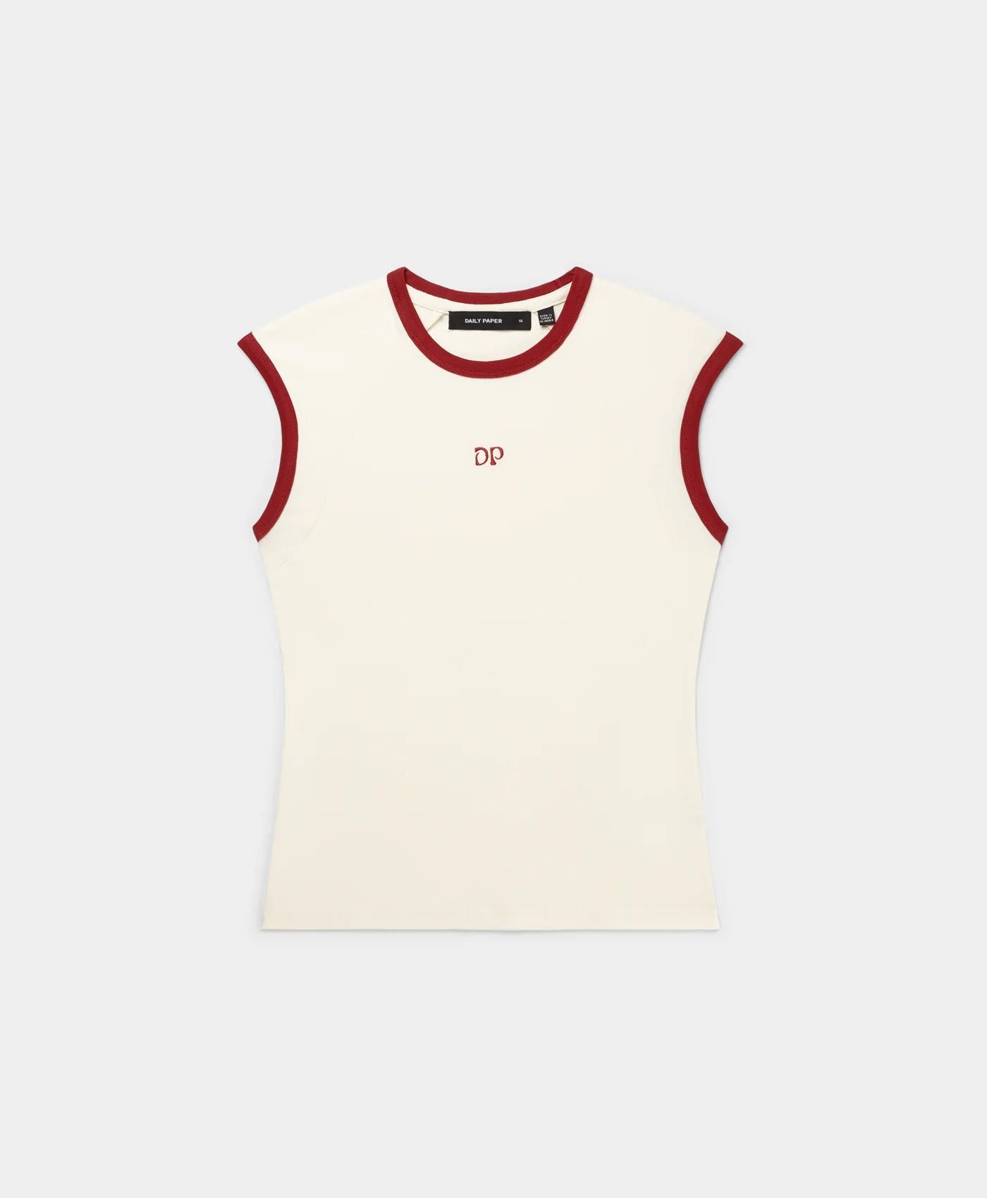 Daily Paper Contrast Fitted Tee - Beige