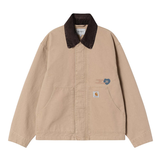 Carhartt WIP OG Arcan Graphic Jacket - Dusty H Brown / Tobacco Heavy Stone wash