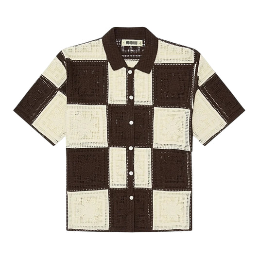Woodbird WBBanks Crochet Knit - Brown-Off White