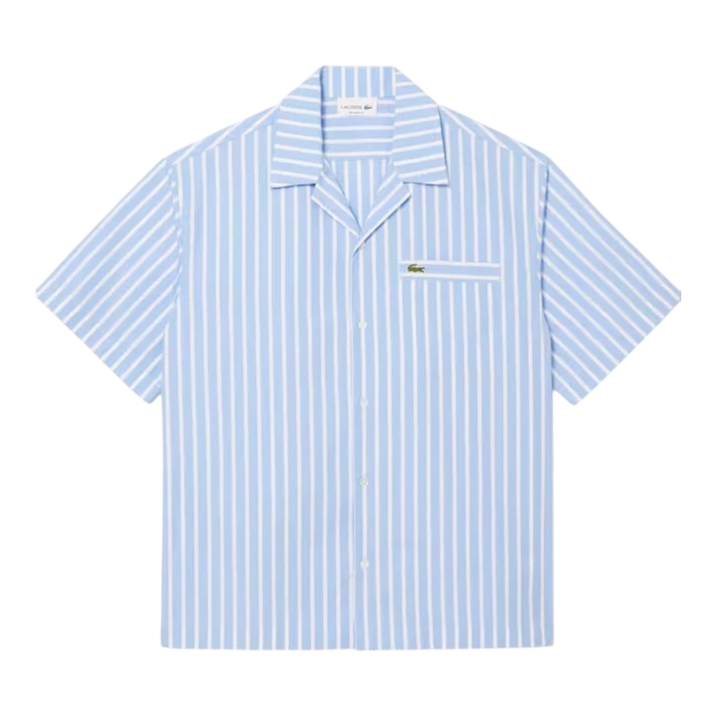 Lacoste Relaxed Fit Shirt Striped - Light Blue/White