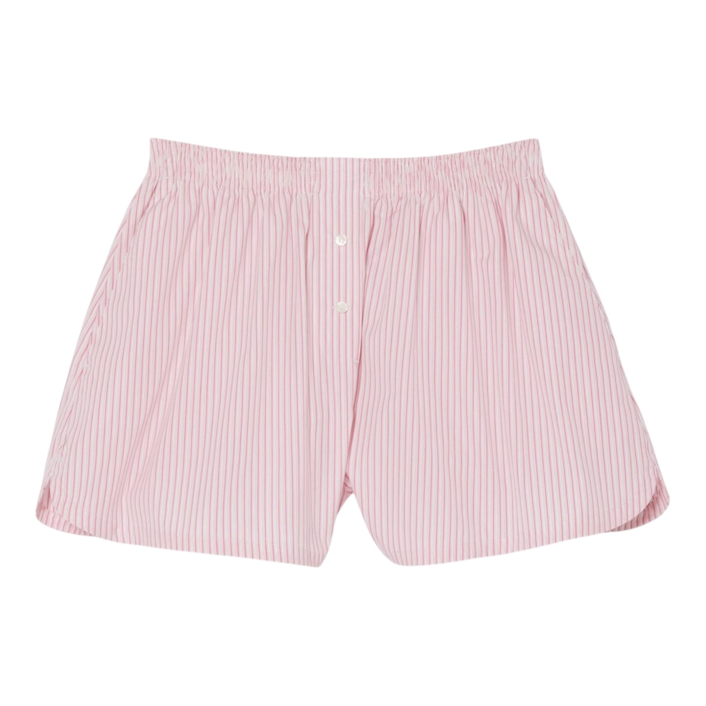 Lacoste Wide Striped Shorts - Pink/White