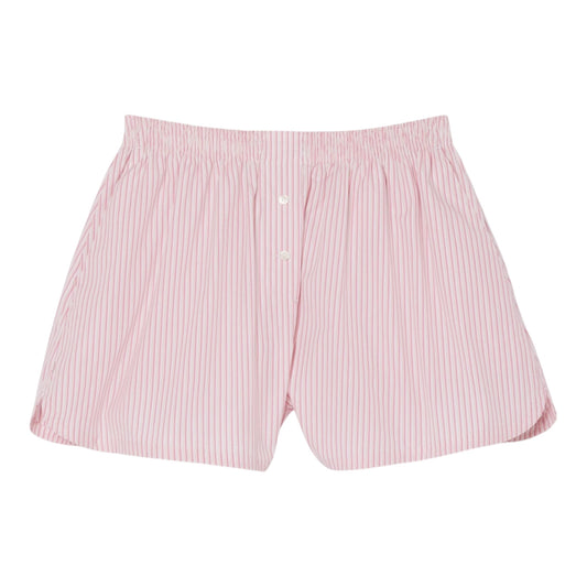 Lacoste Wide Striped Shorts - Pink/White