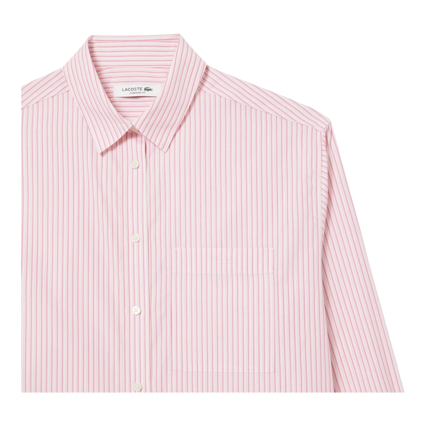 Lacoste Oversized Shirt - Pink/White