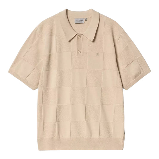Carhartt WIP S/S Checker Polo Cotton -  Fleur De Sel