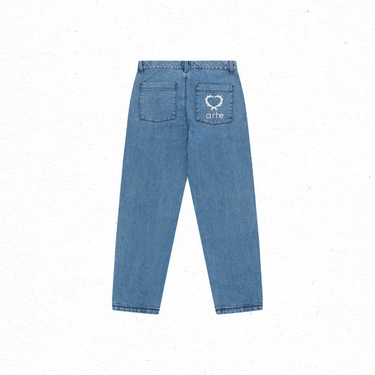 arte Poage Back Heart Pants - Denim