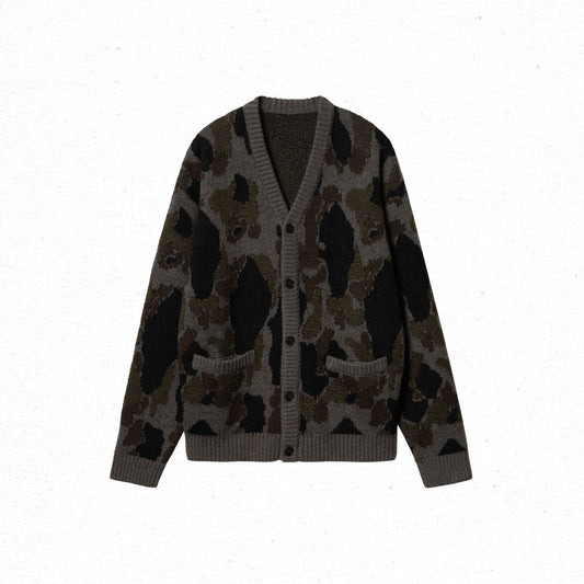 Carhartt WIP Merton Cardigan - Camo Duck Jacquard