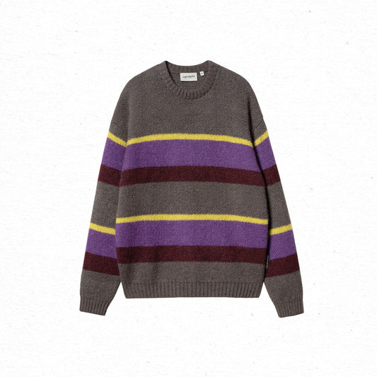 Carhartt WIP Merton Sweater - Sundling Stripe/Aura