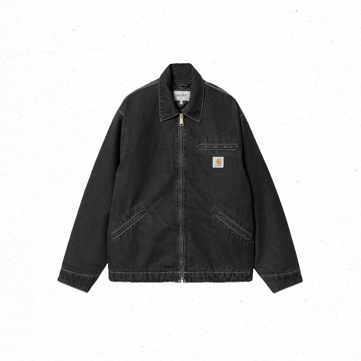 Carhartt WIP OG Detroit Jacket - Black Stone Washed