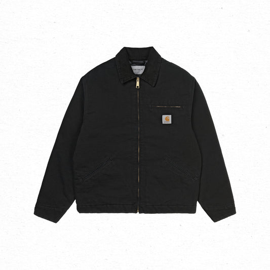 Carhartt WIP OG Detroit Jacket - Black/Black aged canvas