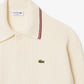 Lacoste Polo Sweater Combed Wool Relaxt Fit - Cream