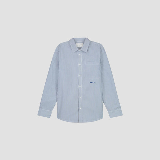 ØLÅF Stripe Oxford Shirt - Blue/White