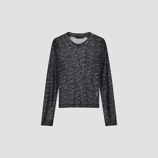 ØLÅF Wind AOP Top LS - Black