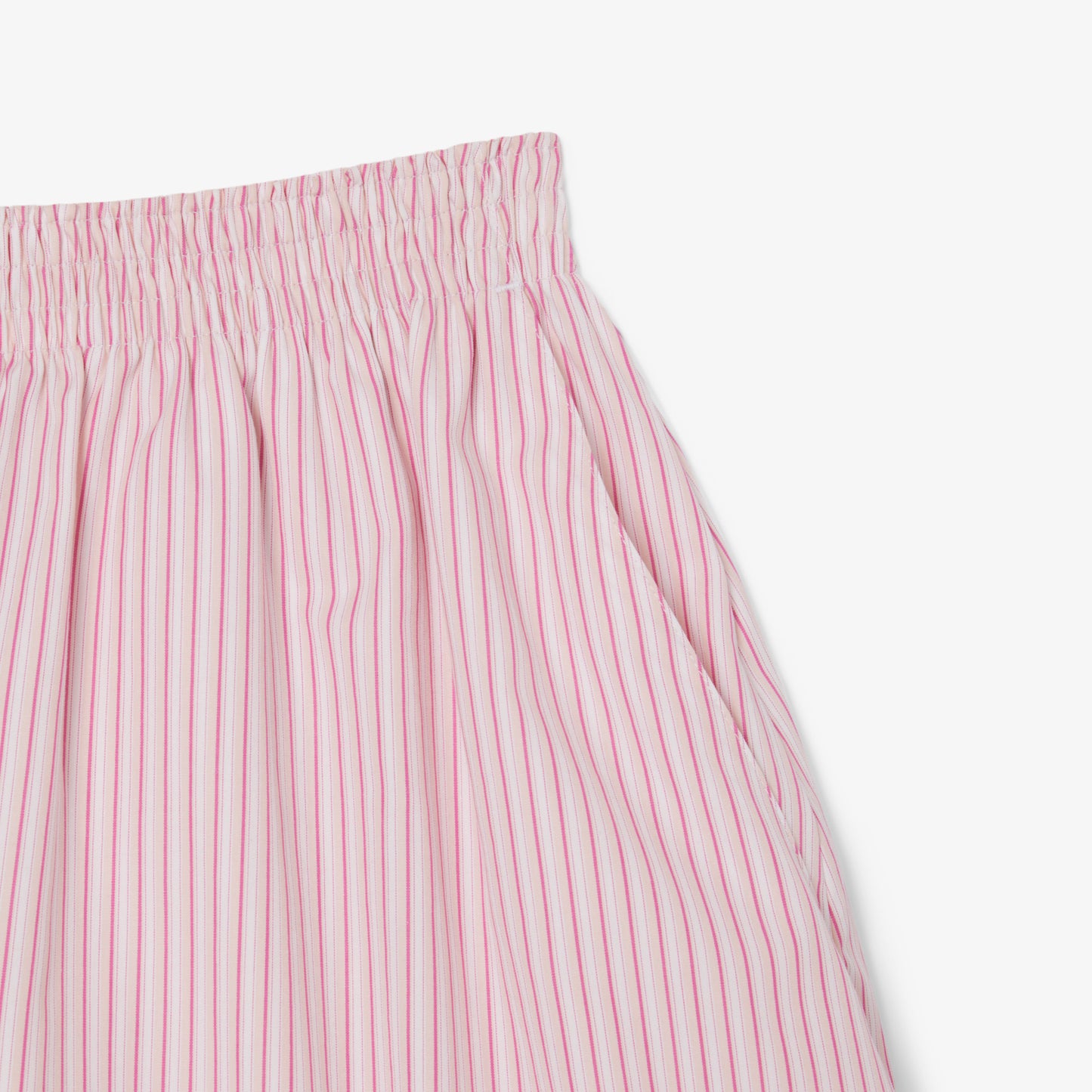 Lacoste Wide Striped Shorts - Pink/White