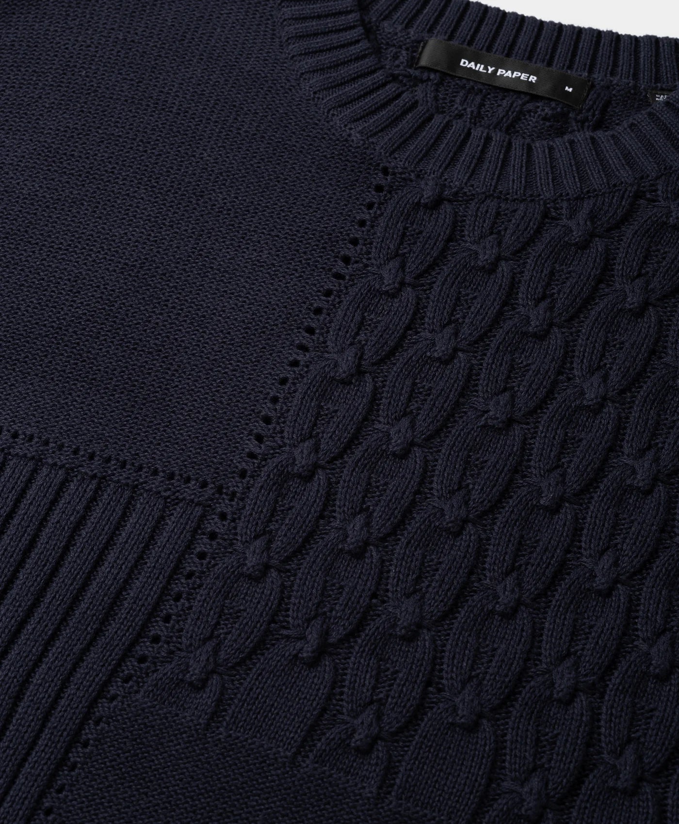 Daily Paper Patchwork Knit Sweater - Naval Academy