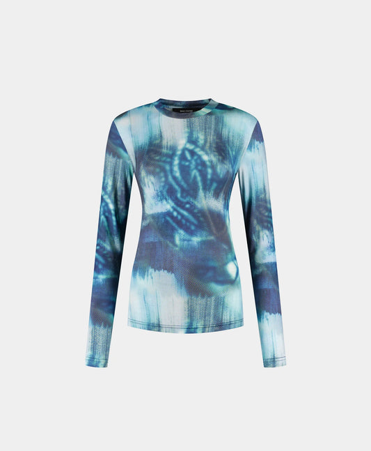 Daily Paper Fitted Braid Ls Tee - Blue