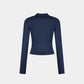 Daily Paper Zip Knit Polo Ls - Blue