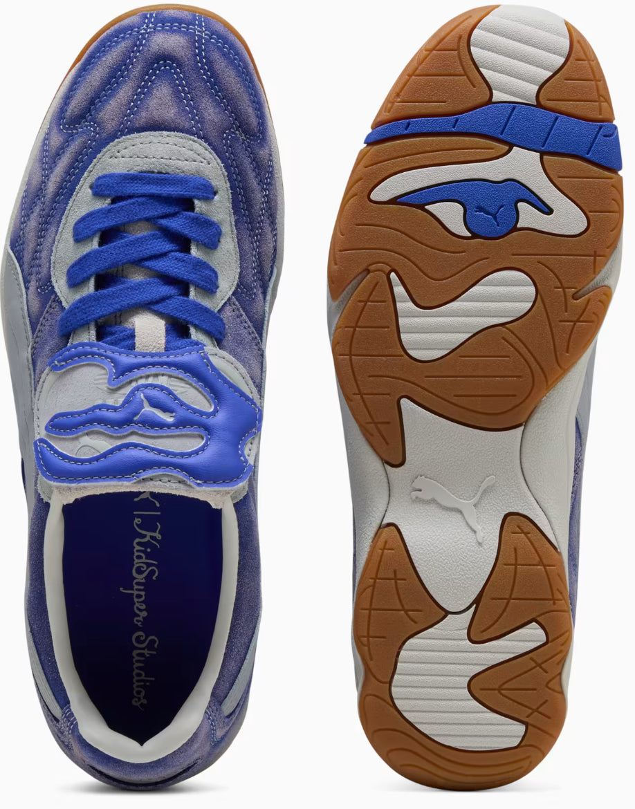 Puma x Kidsuper King Indoor Sneaker - Dart Blue - Gray Fog