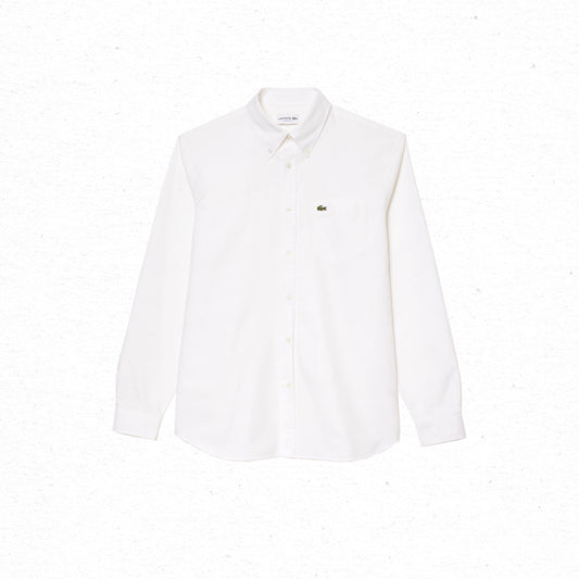 Lacoste L/S Oxford Shirt - White