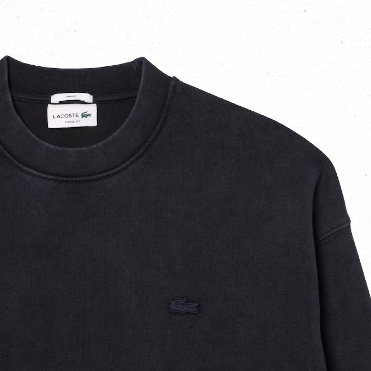 Lacoste Loose Fit Sweatshirt - Black Washed