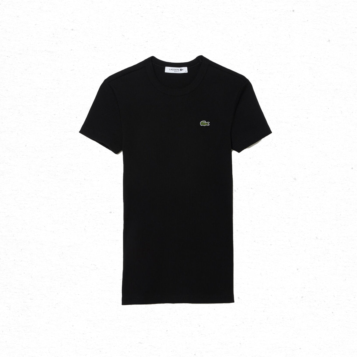 Lacoste Rib T-Shirt  - Black