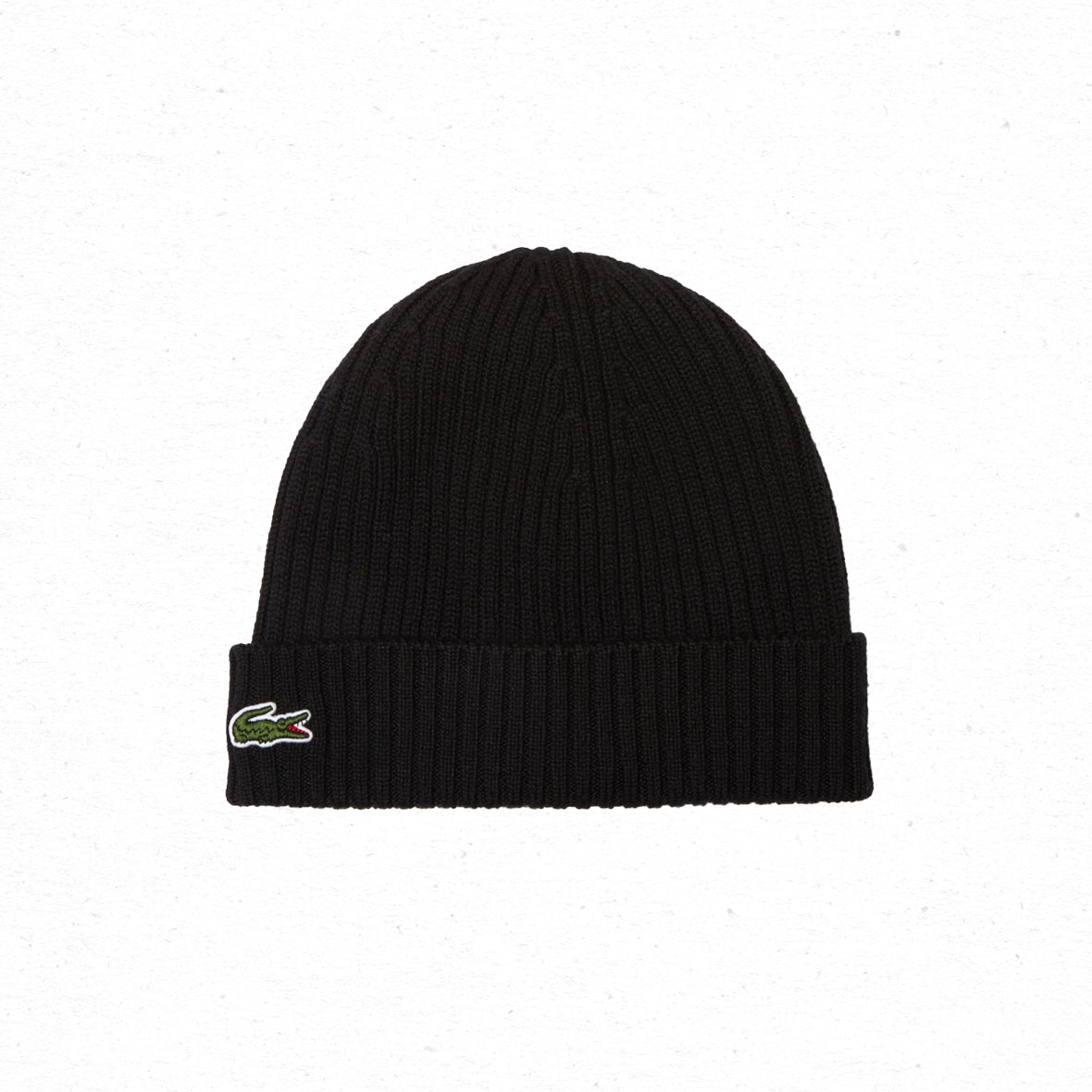 Lacoste Rip Knit Beanie - Black