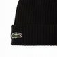 Lacoste Rip Knit Beanie - Black