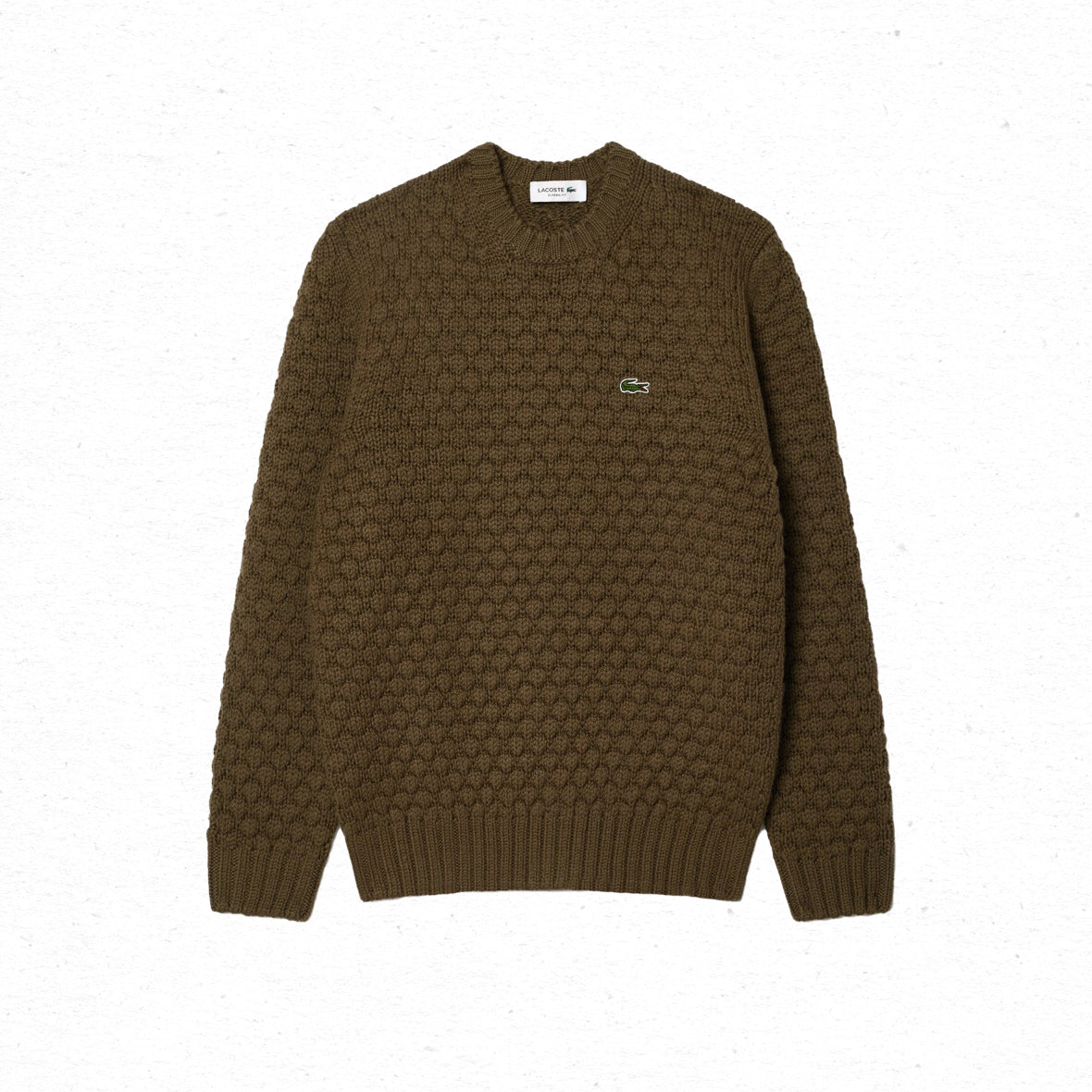 Lacoste Sweater Carded Wool Round Neck - Khaki Green