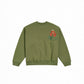 Patta Flowers Crewneck Sweater - Loden Green