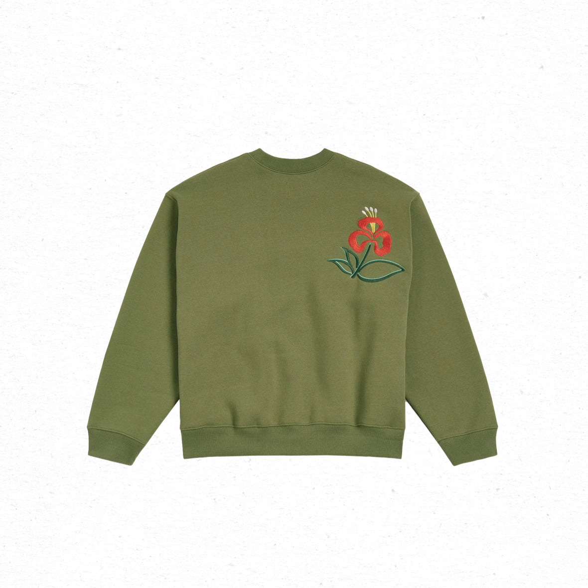 Patta Flowers Crewneck Sweater - Loden Green