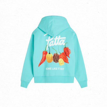 Patta Some Like It Hot Boxy Hooded Sweater - Turquoise