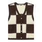 Woodbird WBLau Crochet Vest - Brown-Off White