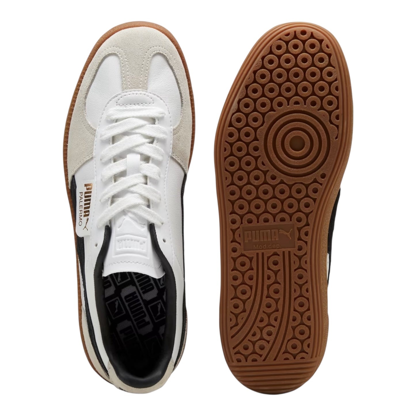 Puma Palermo LTH - Puma white- Vapor Gray - Gum
