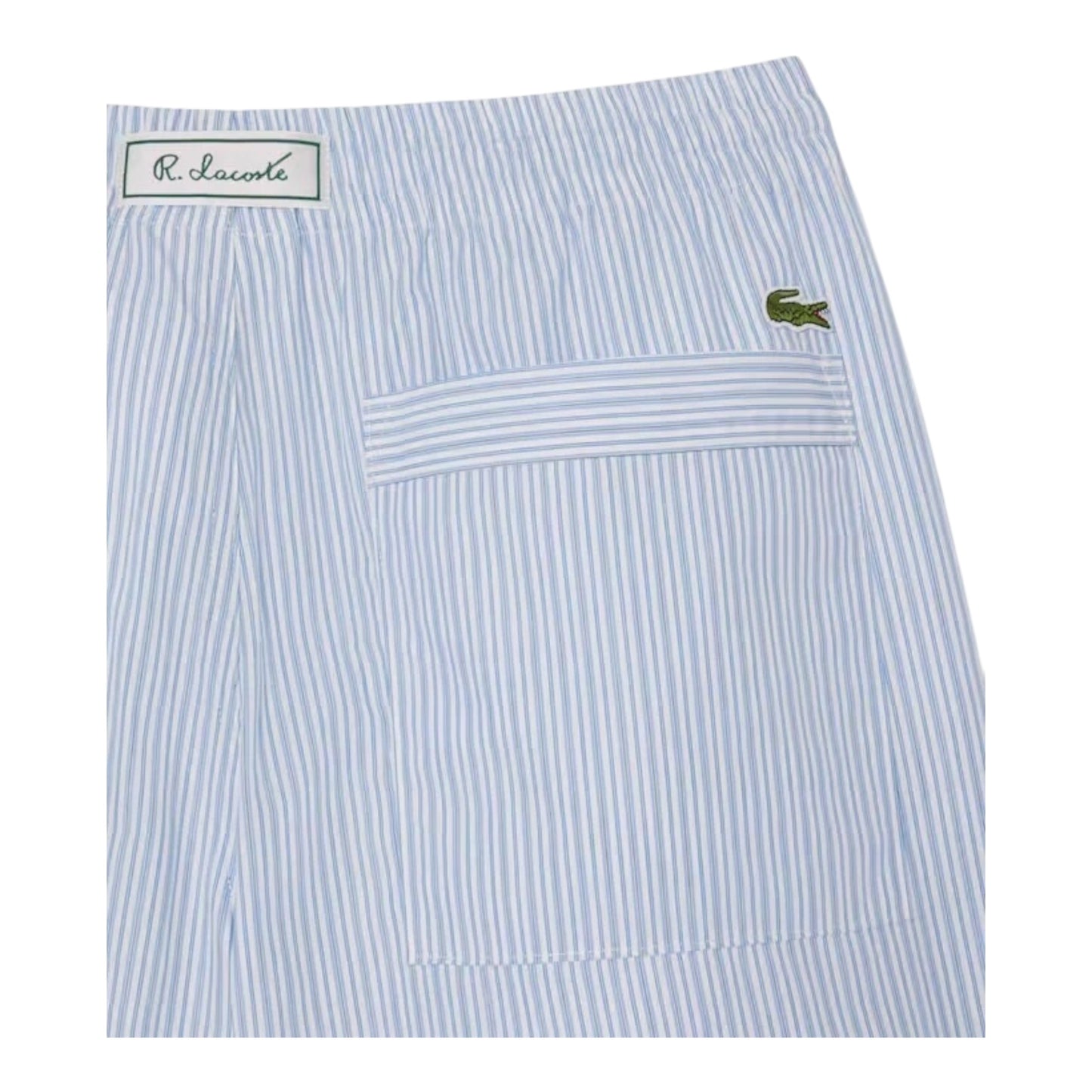 Lacoste Relaxed Striped Shorts - Blue/White