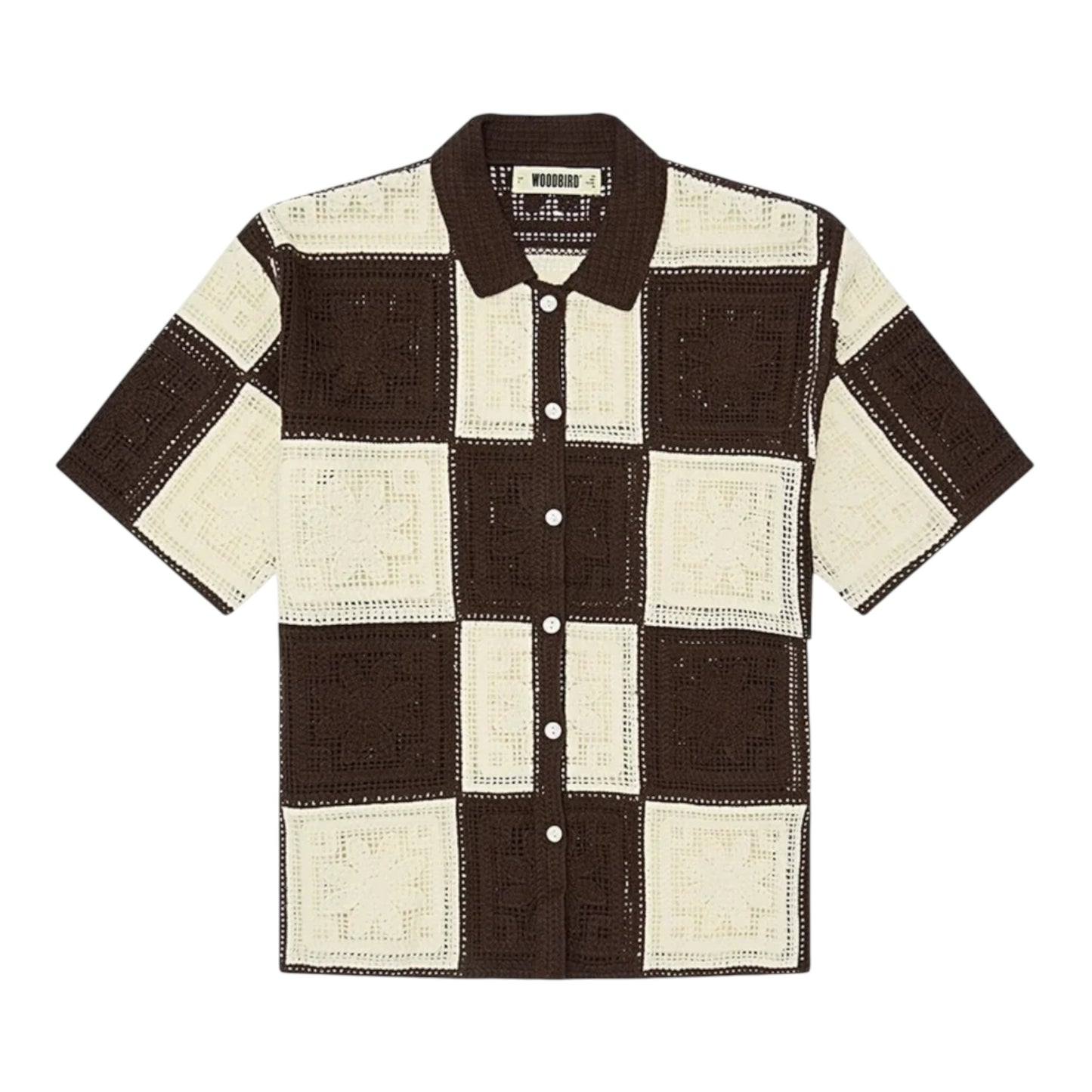 Woodbird WBBanks Crochet Knit - Brown-Off White