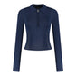 Daily Paper Zip Knit Polo Ls - Blue