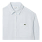 Lacoste Striped oversized linen shirt - Blue / White