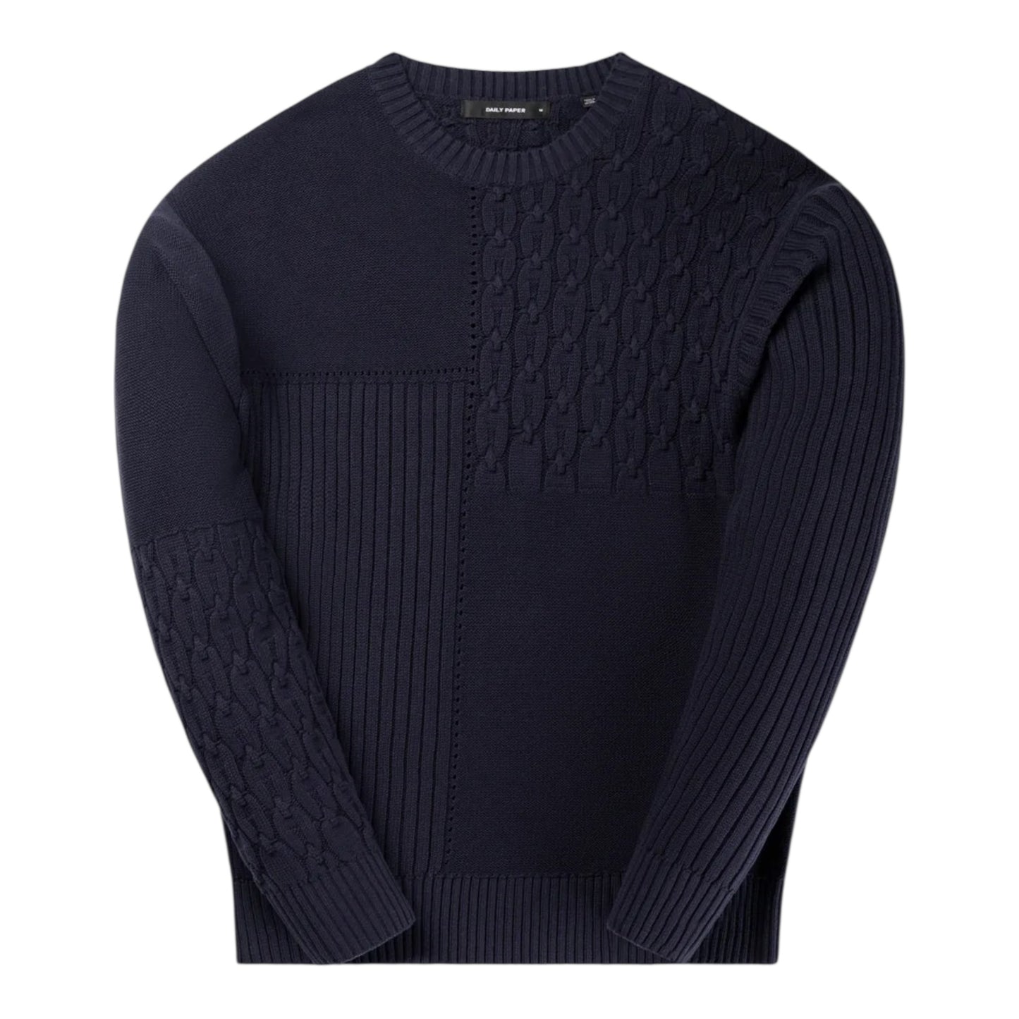 Daily Paper Patchwork Knit Sweater - Naval Academy