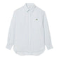 Lacoste Striped oversized linen shirt - Blue / White