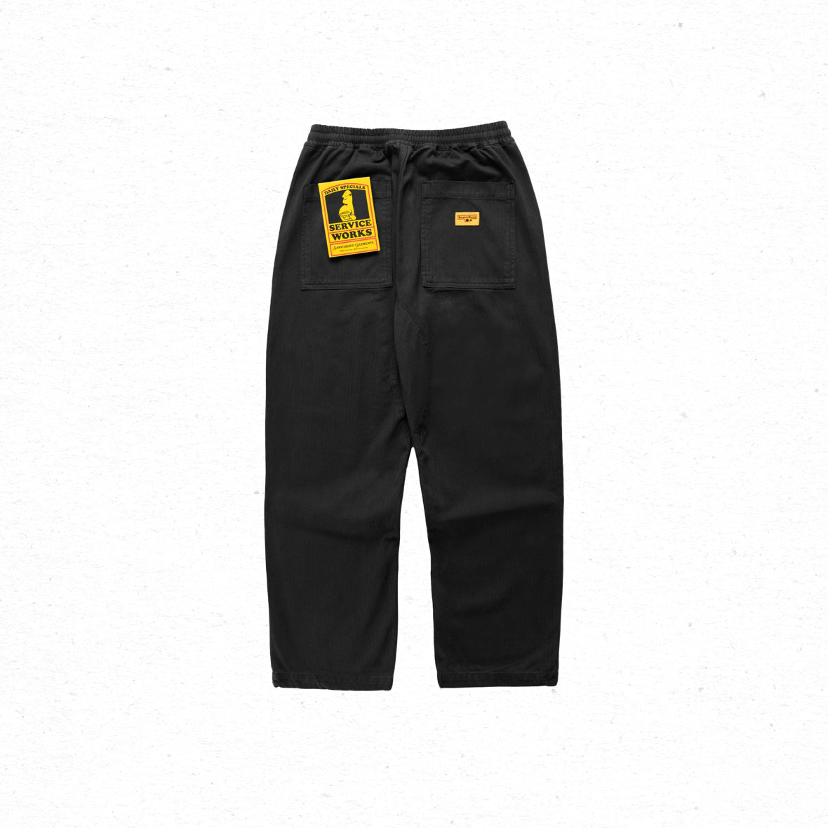 Service Works Classic Herringbone Chef Pants - Black