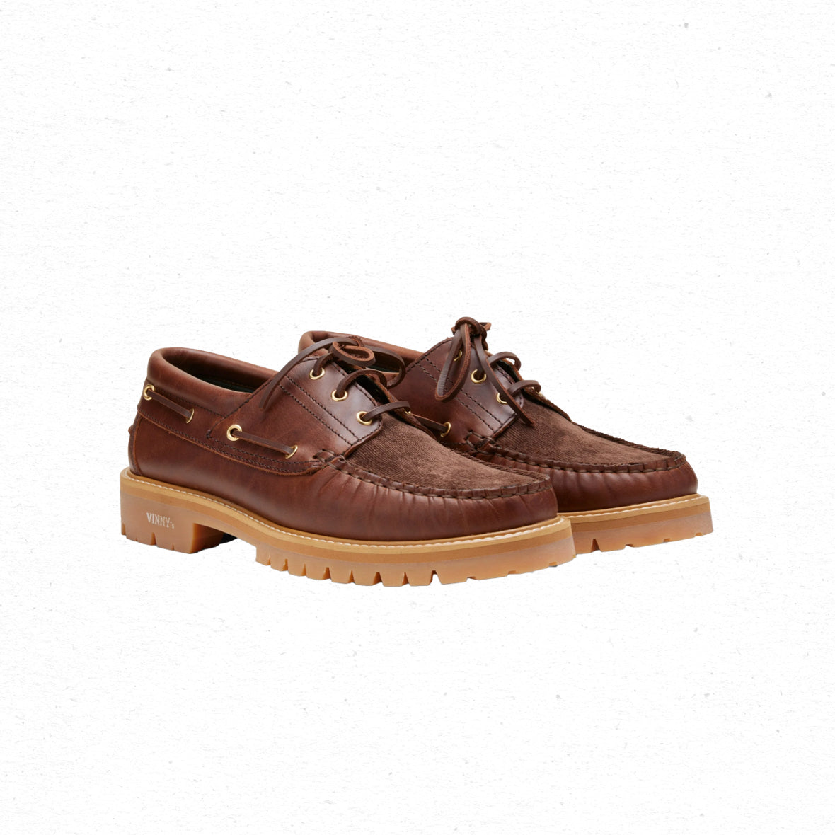 VINNY´s Aztec Two Tone Boat Shoe - Dark Brown